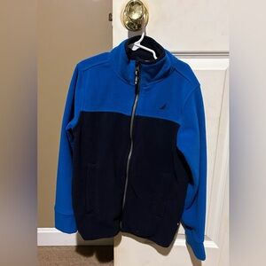 Boys Nautica zip up fleece sweatshirt size 8.